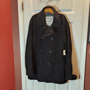 Aeropostale black Wool Blend Peacoat Pea Coat size XXL